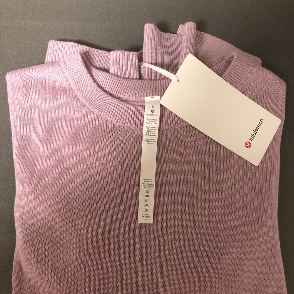 Lululemon Still At Ease sweater pink/lilac